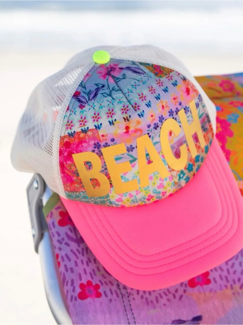 Natural Life Adjustable Trucker Hat
Boho Coastal Girl Beach Summer 
 NWT